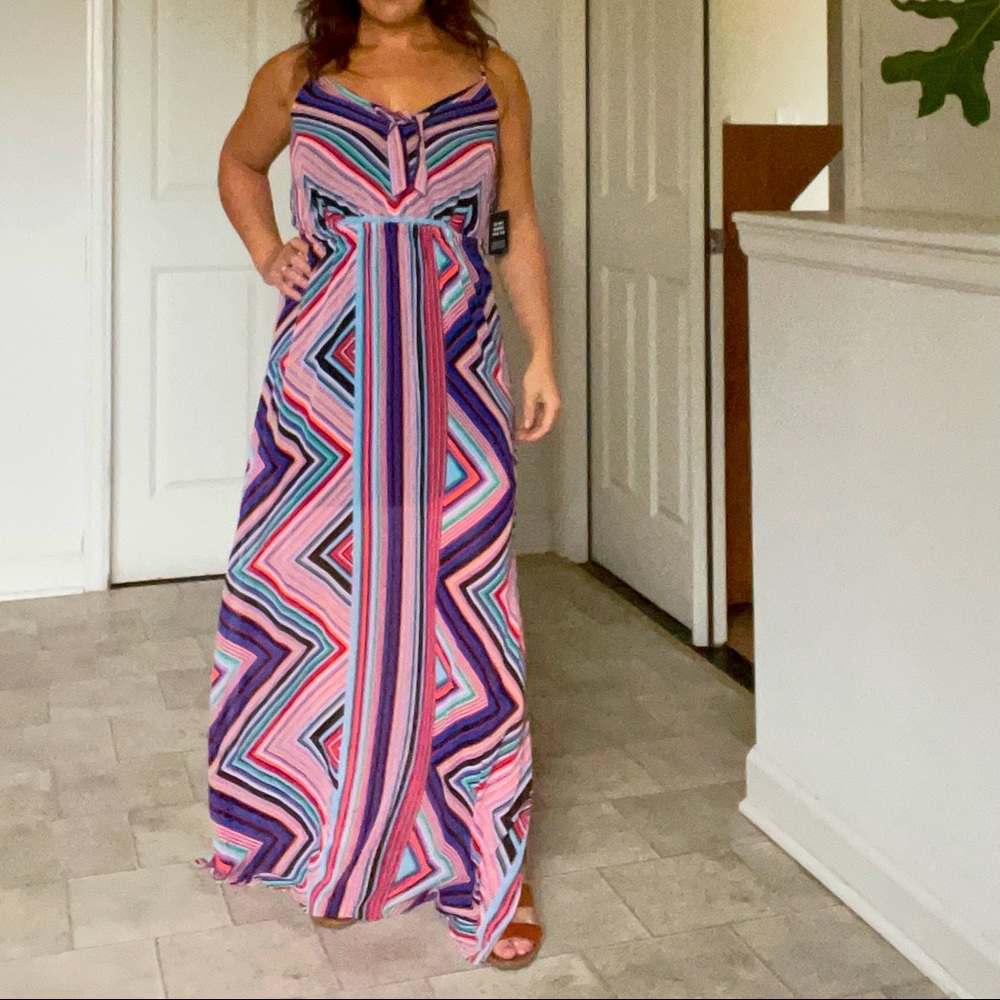 Express striped maxi- with tags!